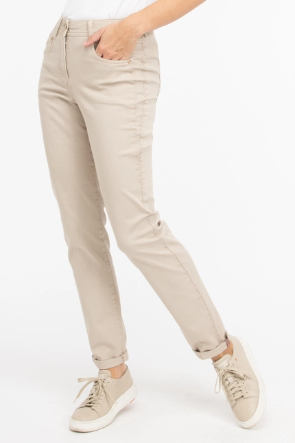 Recover Pants Modische Hose im 5-Pocket Style in BEIGE Artikelnummer REC-13362-4142-235